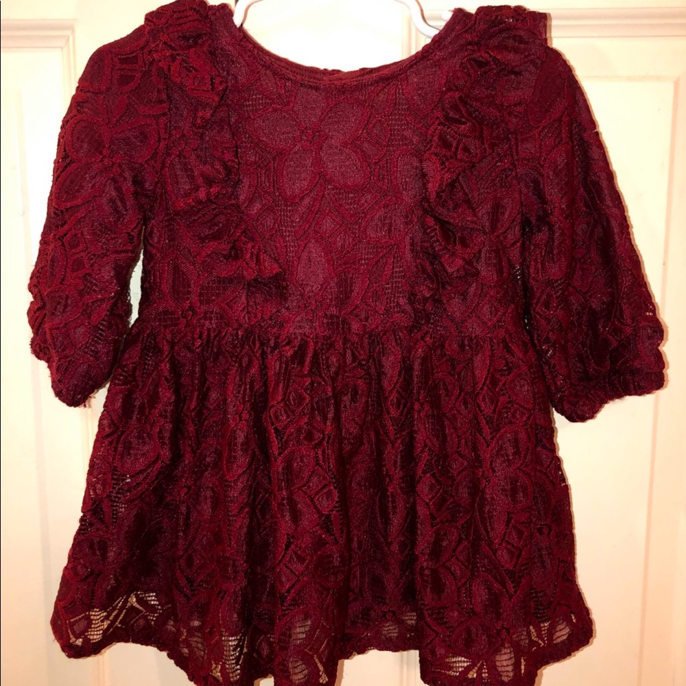 Wine lace Dress